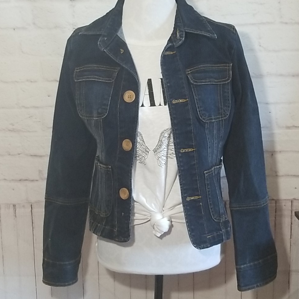 Tulle denim jacket M